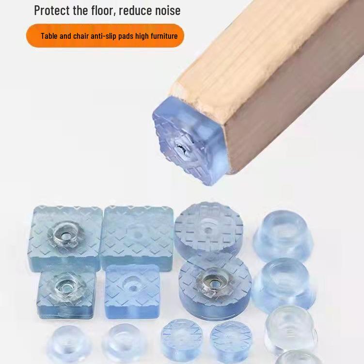 Anti-Slip & Silent Furniture Leg Pads: Table, Chair, Sofa & Stool Heightening Rubbers