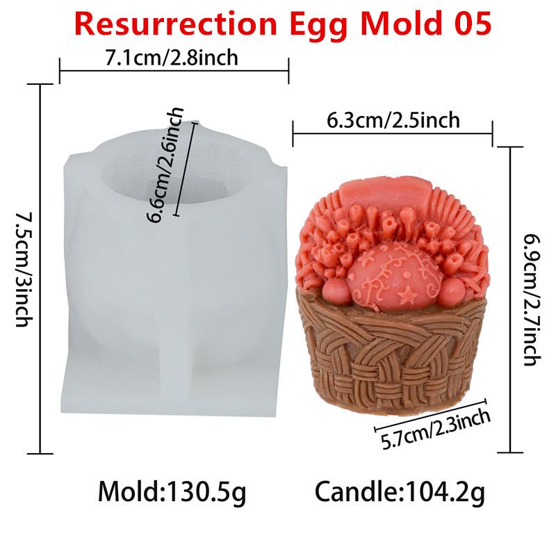 

Пасхальный кролик с цветами Силиконовая форма для свечей Сделай сам Скорлупа яйца Кролик Корзина Дизайны пасхальных яиц Подходит для ароматерапевтических свечей Гипс