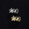 Glossy Finish Double Hollow Flower Grillz Silver Irregular Shape Tooth Grills Teeth Grillz  Party