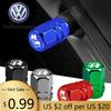 Dla VW Volkswagen Jetta MK5 Golf 4 szt. 3D Metalowe Nakrętki na Wentylki Opon Samochodowych Osłona Przeciwpyłowa Kół Dla R Volkswagen CC R-Line Beetle Tiguan GTI