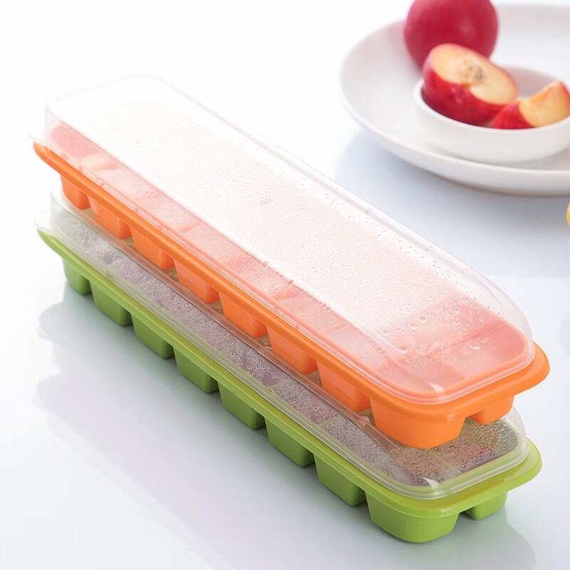 CHAHUA 16-Grid Silicone Ice Cube Tray with Lid
