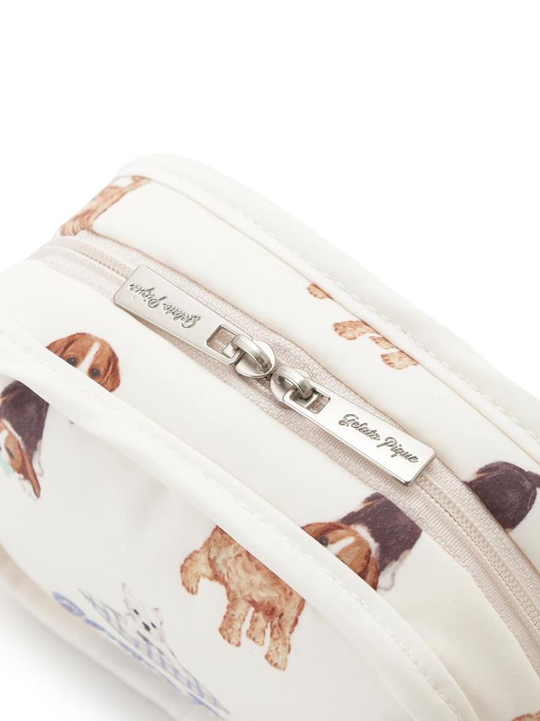 Gelato Pique Playful Dog Print Tissue Pouch PWGB261640 Free Size Women's White/White,