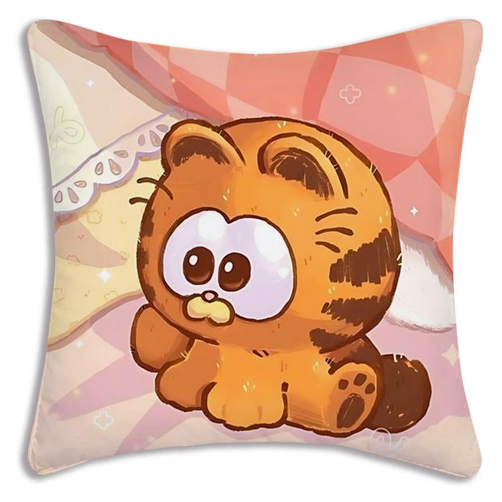 Cute Cartoon Garfields Pillow Covers Cartoon Sofa Decorative Home Double-sided Printing Short Plush Cute Cushion Cover