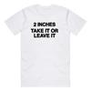 Lustiges Unisex-T-Shirt mit Emoji-Motiv, 2 Zoll, akzeptiere oder gib auf, ungezwungenes Kurzarm-T-Shirt aus reiner Baumwolle mit Rundhalsausschnitt.