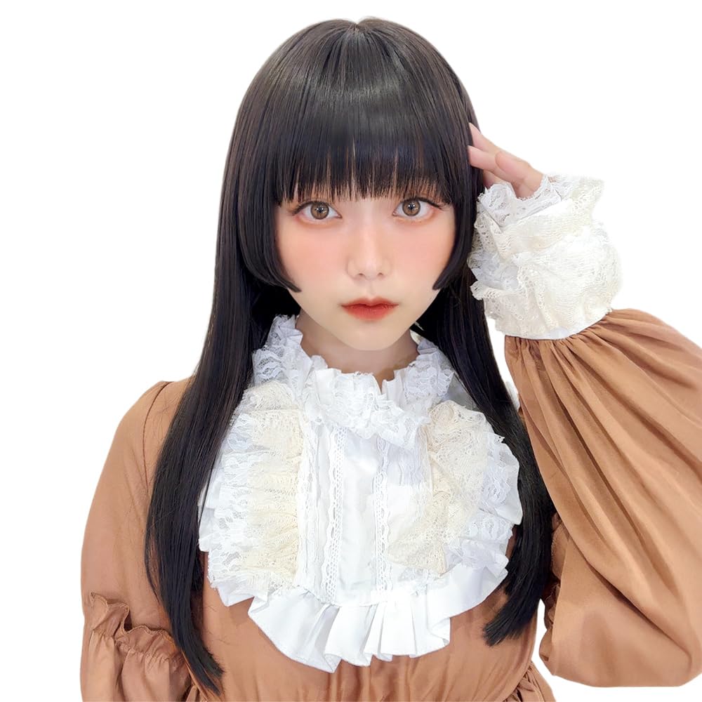 

AQUADOLL Wig, Long, Princess Cut, Straight, Blonde, Black, Brown, High Tone, Full Wig, One Size Fits Most, JBK. Japanese Black, wg368JBK