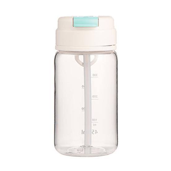 450 ML/600 ML Sippy Cup med halm Flip Top vannflaske BPA-fri enhåndsoperasjon Lekkasikker drikkeflaske for jobb Studiereise