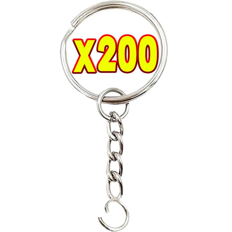 50200 Stück Edelstahl Metall Leere Schlüsselringe Schlüsselanhänger Sprengringe DIY Schlüsselanhänger Schlüsselringe Karabinerhaken Schlüsselanhänger Ketten Schnallen