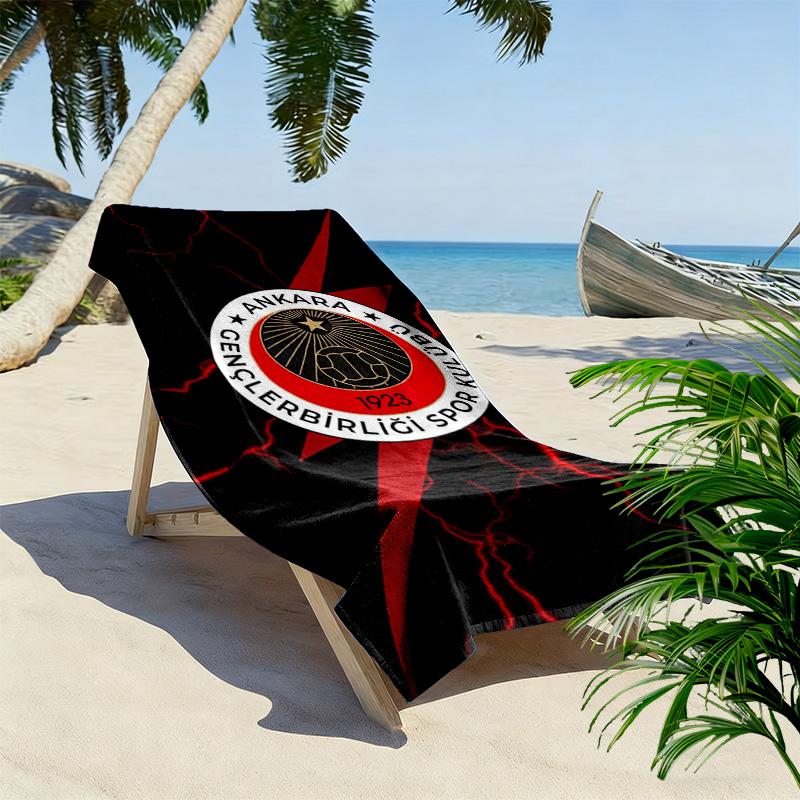 Gençlerbirliği Logo Print Beach Towel, Large Soft Quick Dry Towel for Beach Camping Swimming