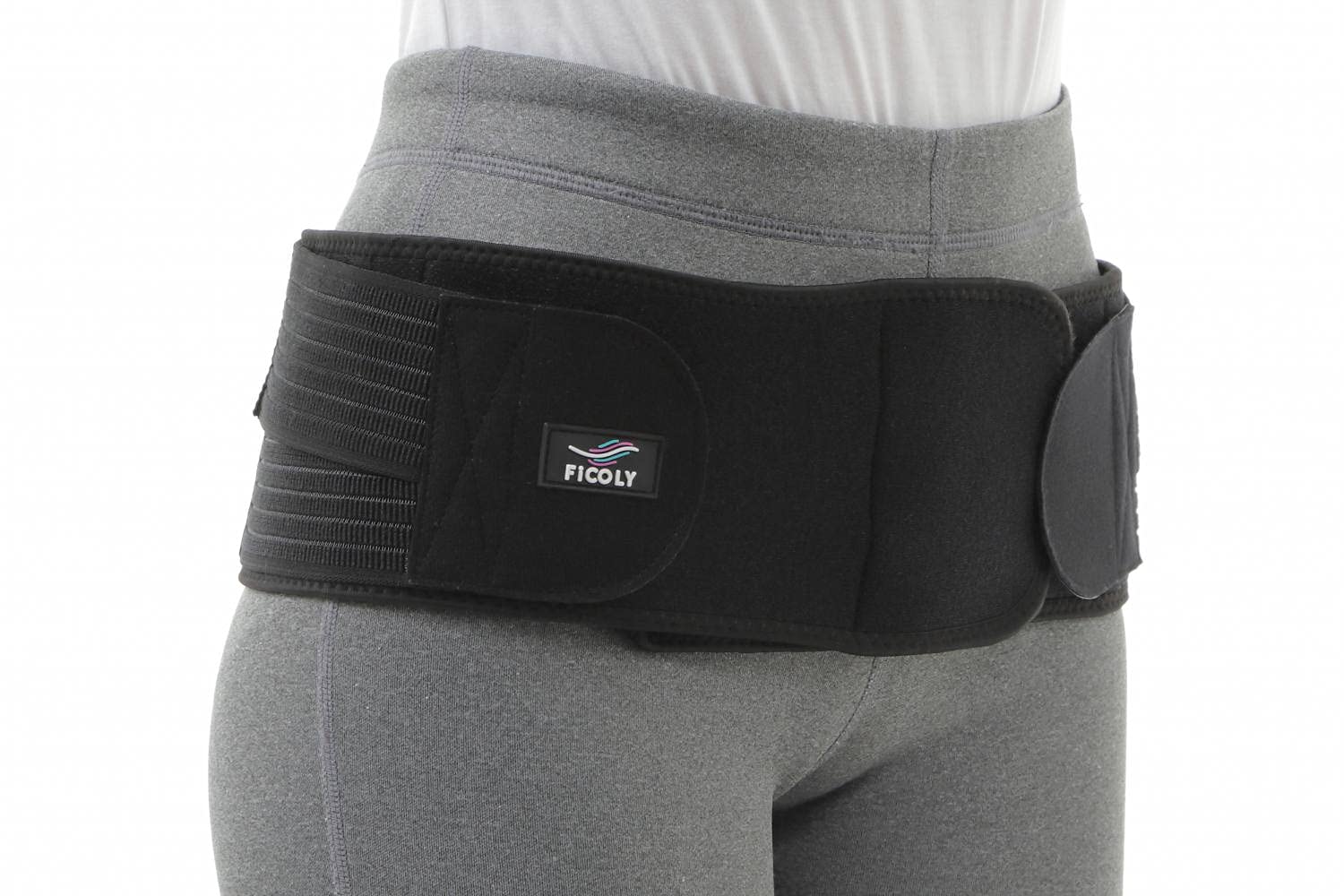 FiCOLY Lumbar and Pelvic Support Belt, Pelvic Belt, Waist Support, Sports Corset, Lumbar Support Belt FW-3 (M-L)