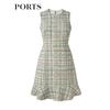 Ports Women's Classic Sleeveless Tweed A-line Dress