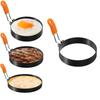 2/4 Stück pro Set 6 Zoll Professioneller Pfannkuchenring Edelstahl Spiegelei-Ring Grillformen für Frühstück Omelett Sandwich