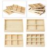 Wooden Jewelry Display Tray Multi-grid Stackable Card Box Jewelry Storage Box