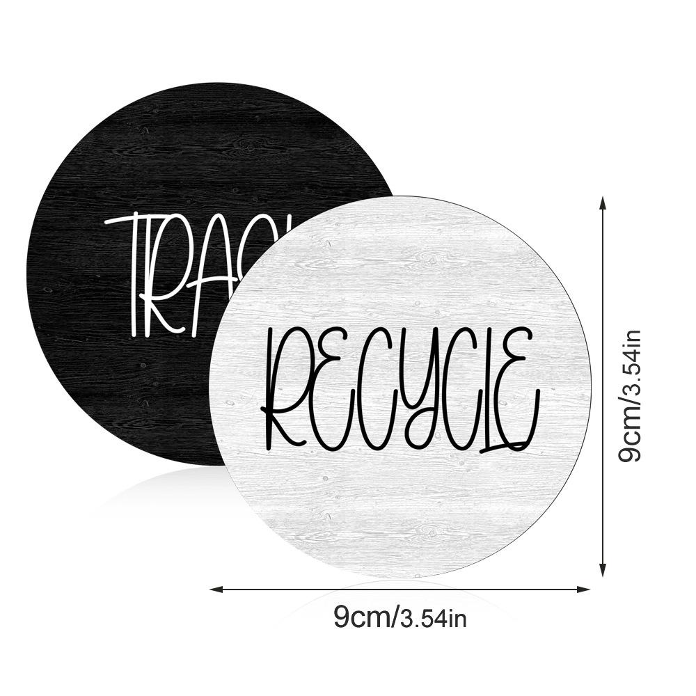 Creative CT704 Magnetic Sorting Labels for Trash Cans - Eco-Friendly Reusable Stickers