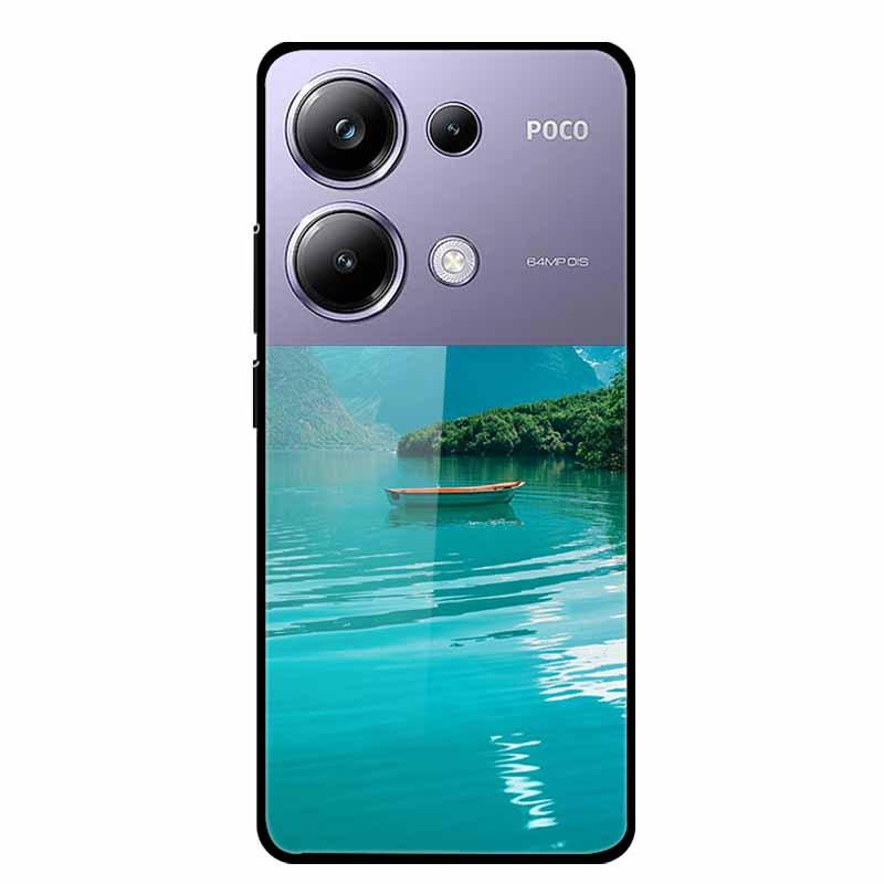 Colorful Aesthetic Tempered Glass Phone Case for Redmi 12 5G & POCO M6 PRO