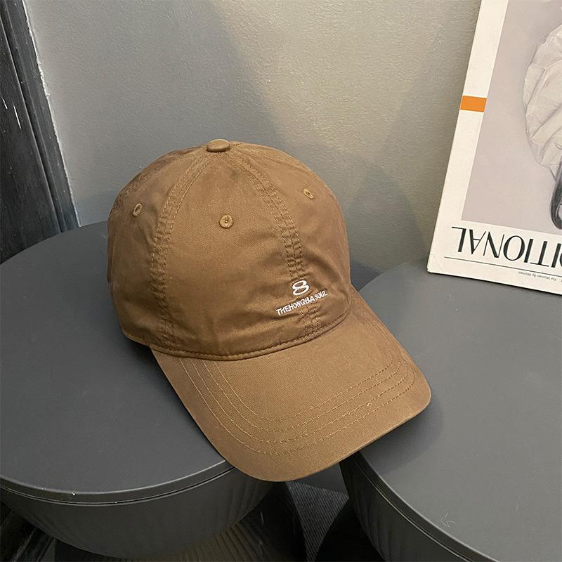 For For Men And Women Solid Color Color Letter Print Embroidery Peaked Hat Alll-Match Wild Cotton Couple Sun Visors Hats Casual Baseball Cap