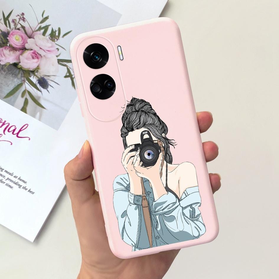For Cover Honor 90 Lite Phone Case CRT-NX1 Fashion Butterfly Cartoon Slim TPU Soft Silicone Back Cover For Honor 90Lite 5G Funda