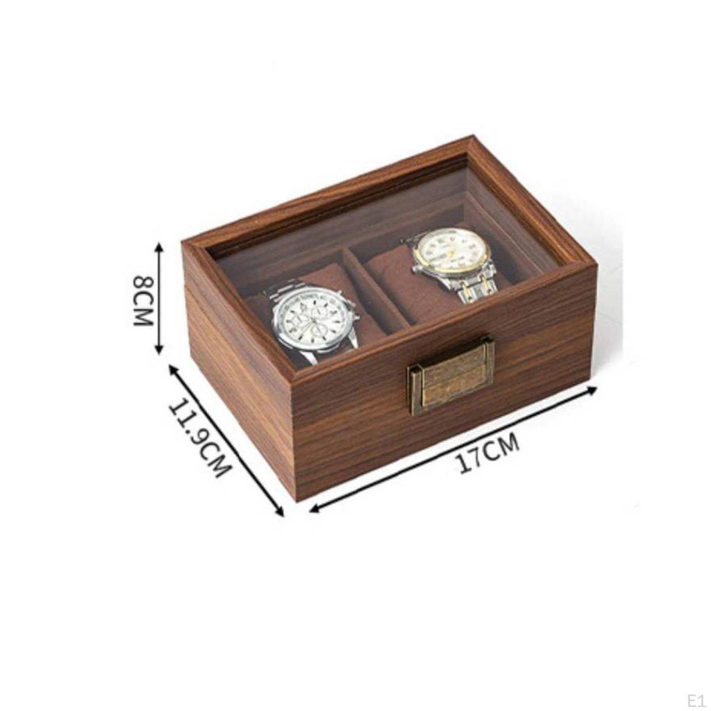 Hardwood Watch Storage Box Soft Pillow Wood Removable Pillows Accessory for
