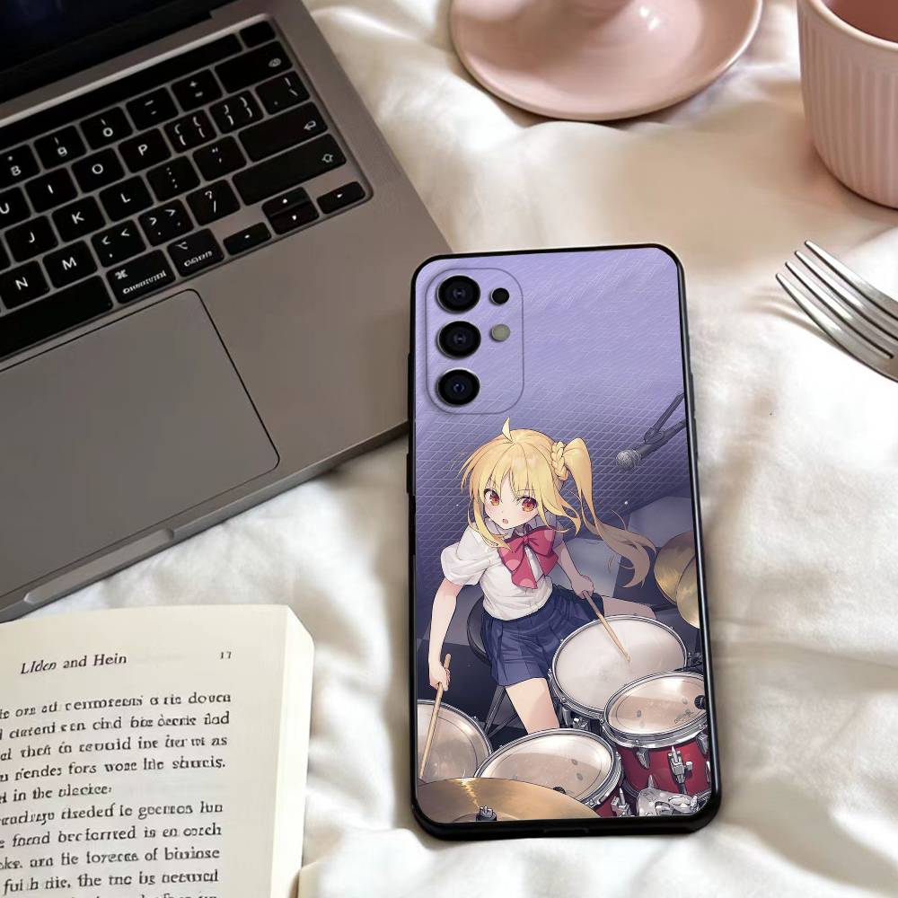 

B-Bocchi the Rock Band Phone Case For Samsung S25,24,23,22,30,21,10,9,Ultra,Plus,Lite,FE,4,5 G Soft Black Case Samsung S24fe