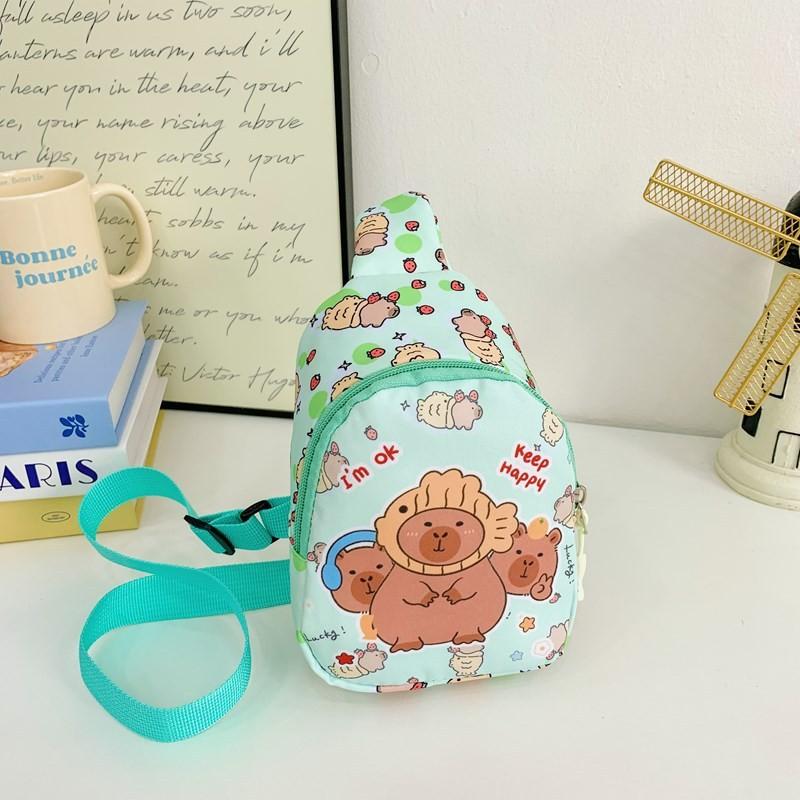 Printed Children Capybara Diagonal Package Polychrome Casual Outdoor Bag Chest