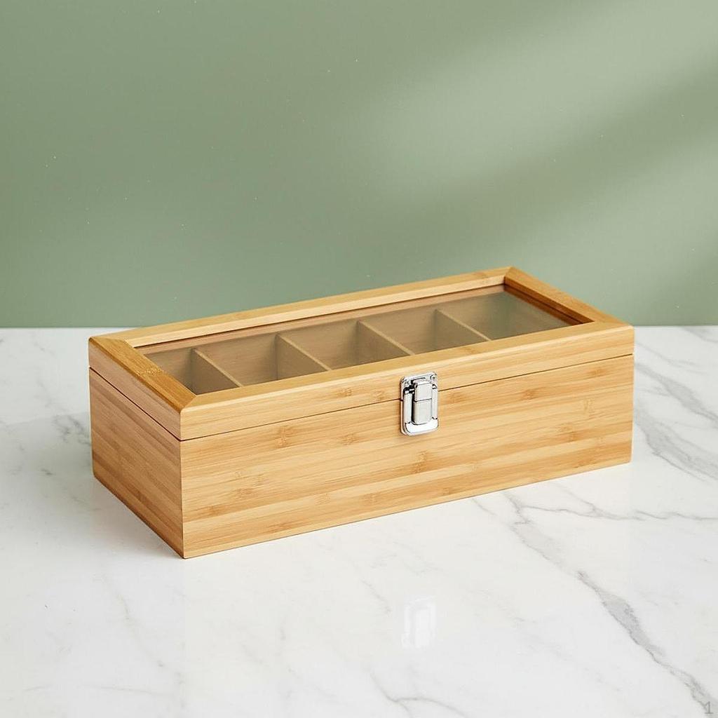Tea Bag Organizer Sugar Packet Multifunctional Portable with Clear Lid Storage Box