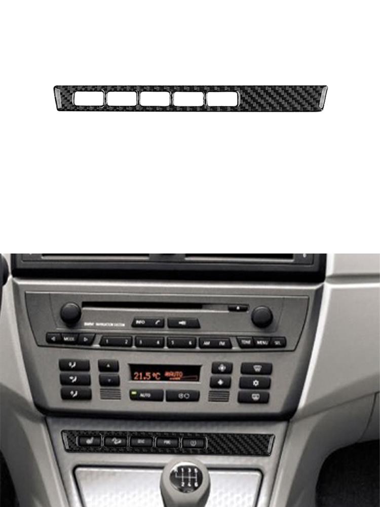 Carbon Fiber Car Interior Center Console Gear Shift Panel Decoration Stickers For BMW X3 2004-2010 Car Accessories
