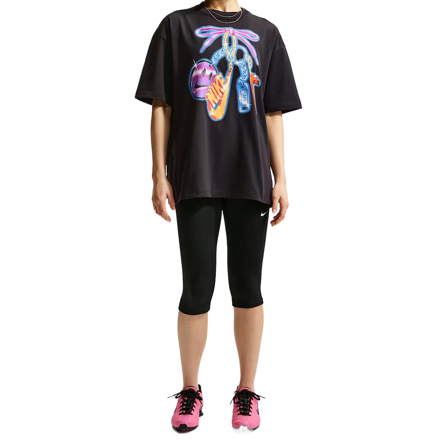 Nike Sportswear Cotton Relaxed Casual Comfortable Drop Shoulder T-Shirt Women tops IR7849-010 XS