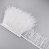 Pluma1Metro Plumas de Avestruz de Colores sobre Cinta Fleco Borla Adorno Cinta 10-15cm 4-6" Adornos de Plumas Blancas Decoración para Decoración de Ropa