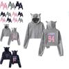 Kpop Unisex Bts  jung Kook Jimin 95 97 Hoodie Sweatshirt Cat Ears Tops Crop