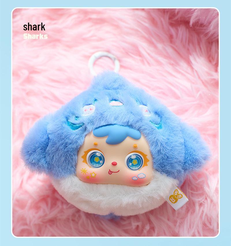 San Mao (Samuel) Girl Doll Finding Nemo Plush Keychain - Trendy Toy Bag Accessory