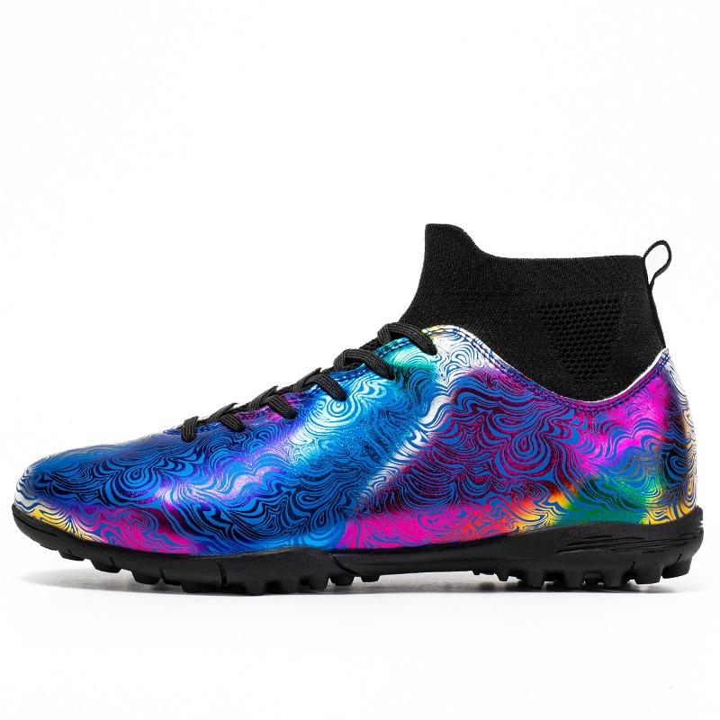 Football Shoes Size 35-46 Men/Women's Camoufl E Football Boots Rubber Soft Sole Short Nail Artificial Turf Youth Children Football Shoes