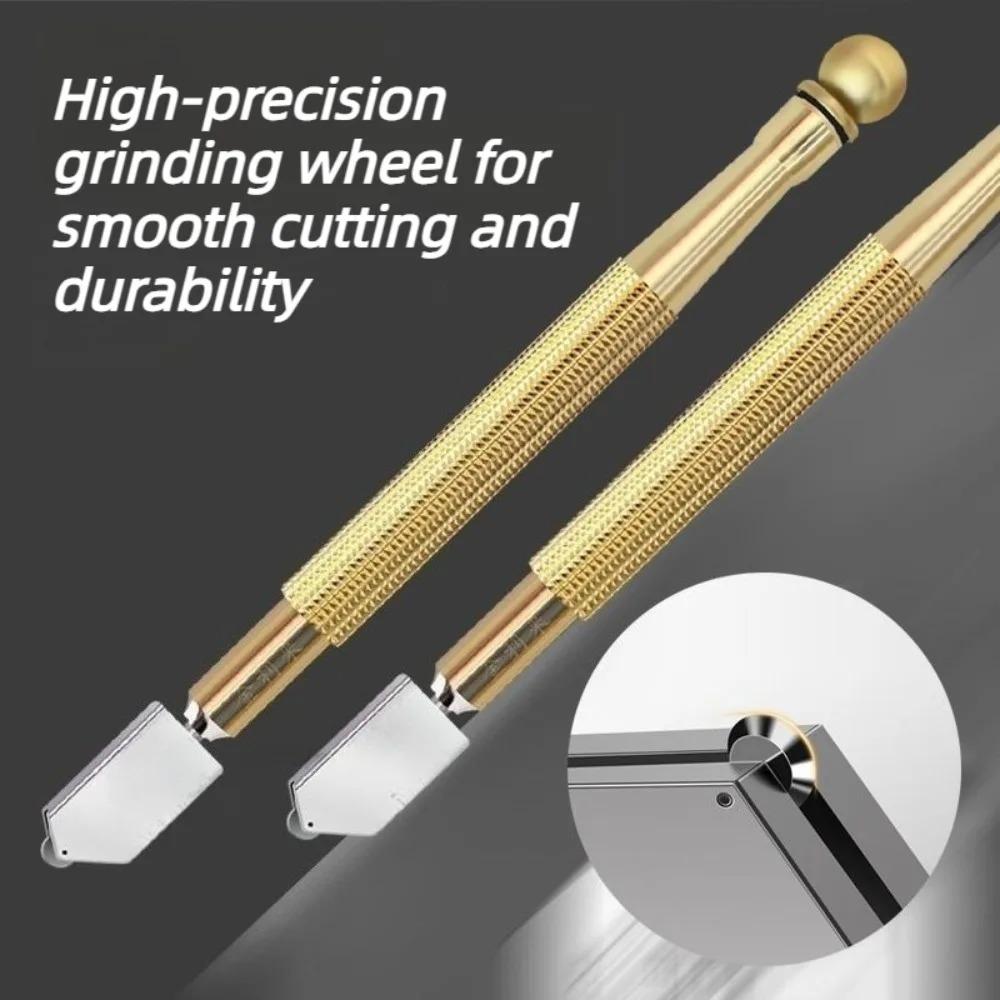 Portable Glass Cutter Diamond Cutting Tool 175mm Non Slip Handle Engraving Cutter for Glass Tile Mirror Mineral Repair Use