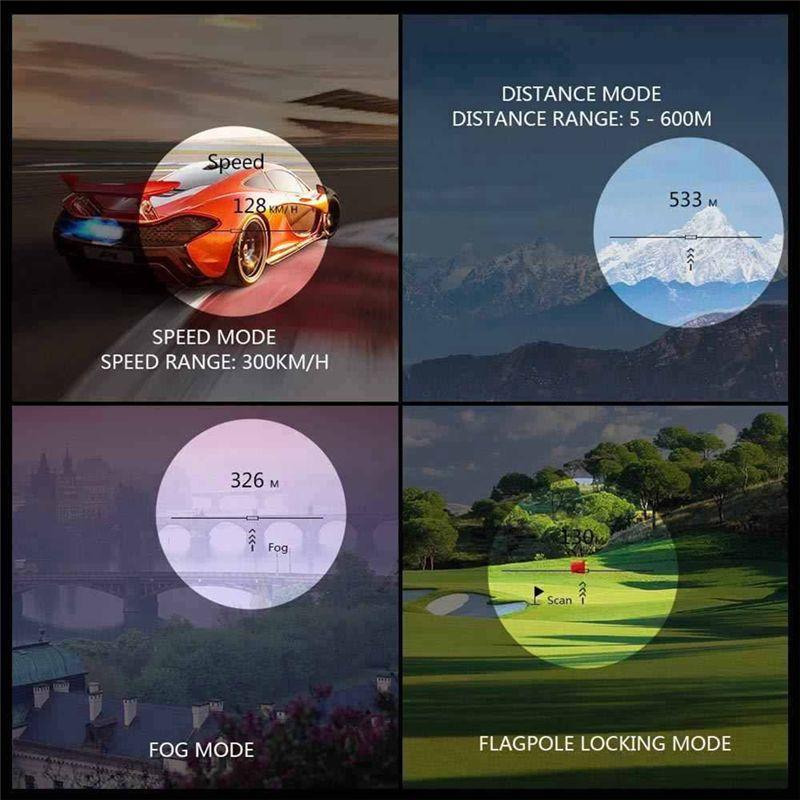 Portable Golf Rangefinder Laser Distance Meter Hunting 500 Tape Measure Speed Tester Golf Slope Adjusted Mode Telescope Durable