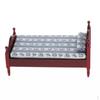 1/12 Dollhouse Miniature Wooden Single Bed W/Pillow Bedroom Accessory