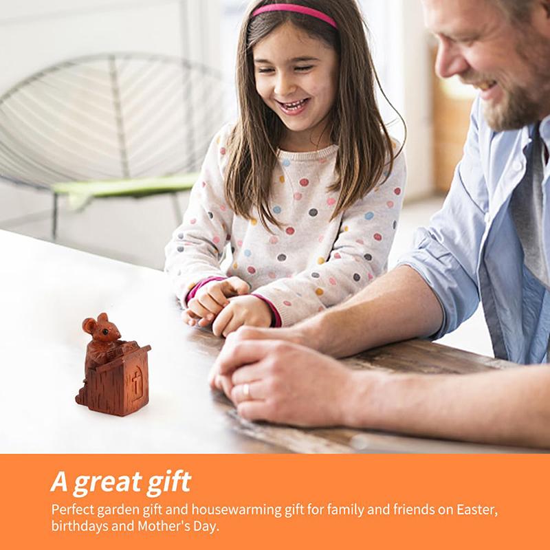 

Church Mouse Figure Statue 8Cm Cute Figurine Resin Sculpture Room Decoration Ornament The Vicar In The Pulpit Model Toy Gift