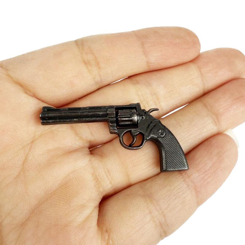 1/12 Dollhouse Mini Revolver Shooting Toy Dollhouse Figurines Soldier Scene Decoration Accessories Dolls House Photo Props