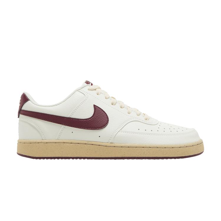 Nike Court Vision Low Next Nature Sail Dark Beetroot Sneakers Unisex Kremowo-Perłowo-Białe Sezamowe FB8942-133