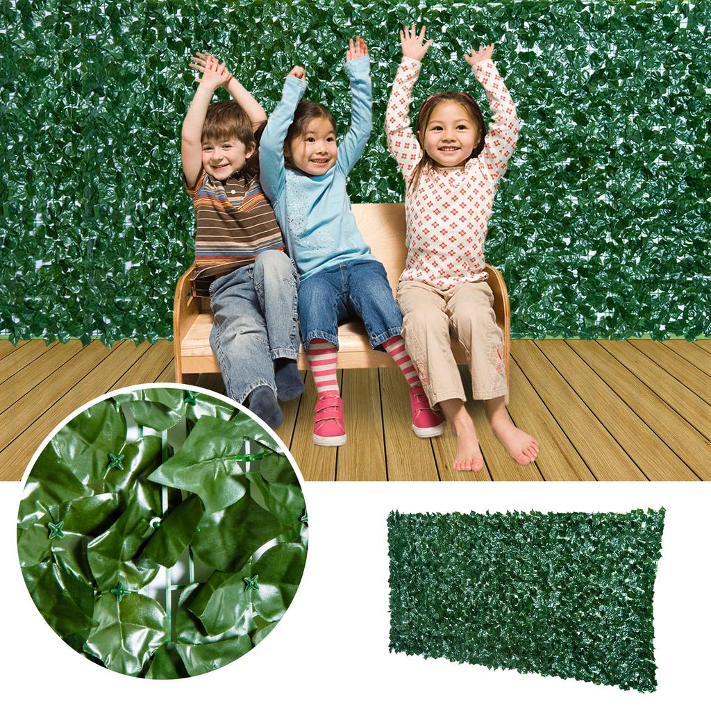Artificial Hedge Privacy Screen, UV Protected Privacy Screen, Green Balcony Privacy Screens, Fence Privacy Mesh with Leaves, Hedge Fence, 300 x 150 cm