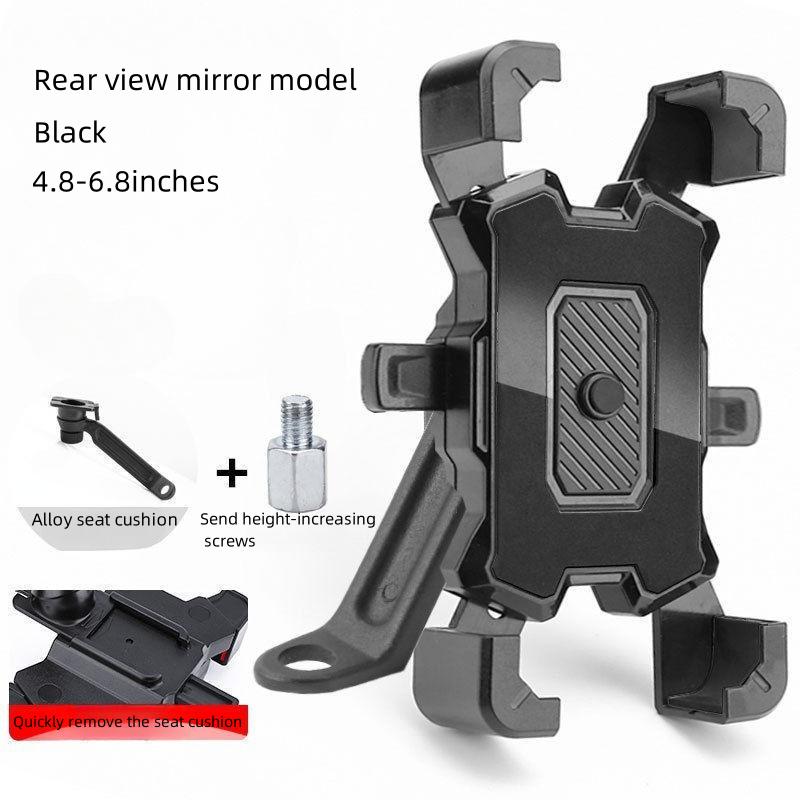 Phone Holder 360 Degree Rotating Mobile Phone Stand Shockproof Motorcycle Phone Mount Adjustable for 4.8-6.8 Inch Smart Phone