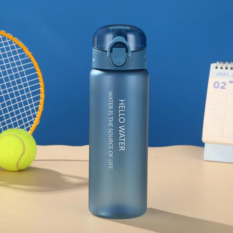 Large Capacity Plastic Water Bottle Transparent Portable Sports Travel Coffee Milk Tea Cups Leakproof Drinking Frosted Bottles