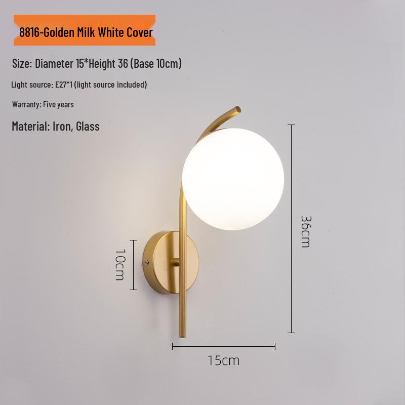 Nordische Moderne Design-Nachttischlampe - Luxuriöse Wandleuchte für Schlafzimmer, Wohnzimmer, Treppenhaus, Flur und Balkon.