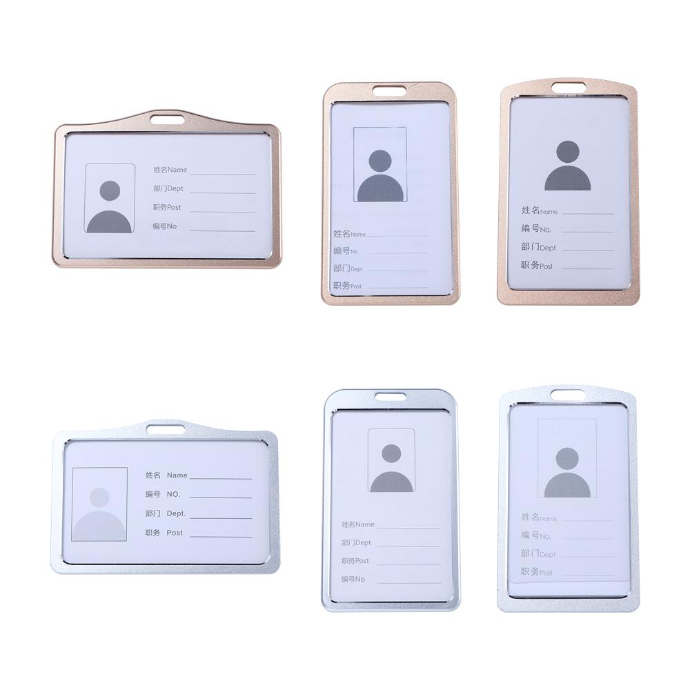 Identity Case Accessories Metal Clip Name Cover Name Tag Holder Card Holder Vertical Card Cover