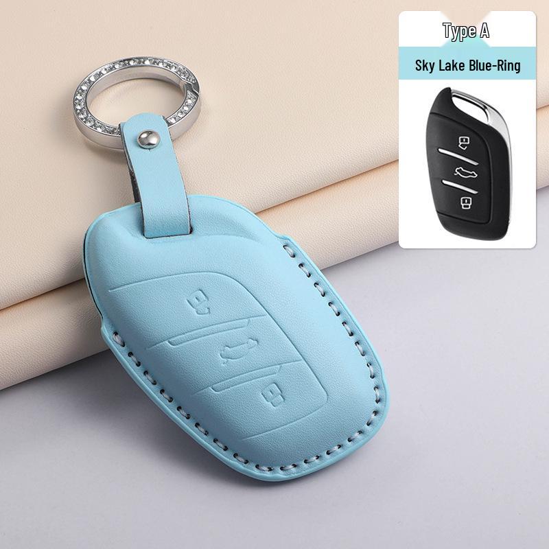 Tri-color Key Cover for Roewe i5, RX5 MAX, RX3, MG HS, MG 5, i6 Max in PU Leather.