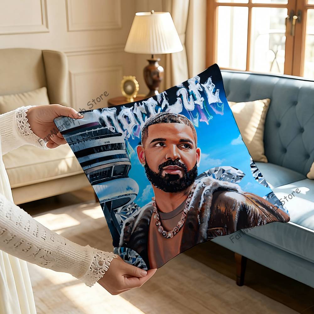 Rapper DDrake Pillowcase Pillowslip Cushion Plush Boys Girls Cartoon Anime Kawaii Decoration Kids Birthday Cute Gifts