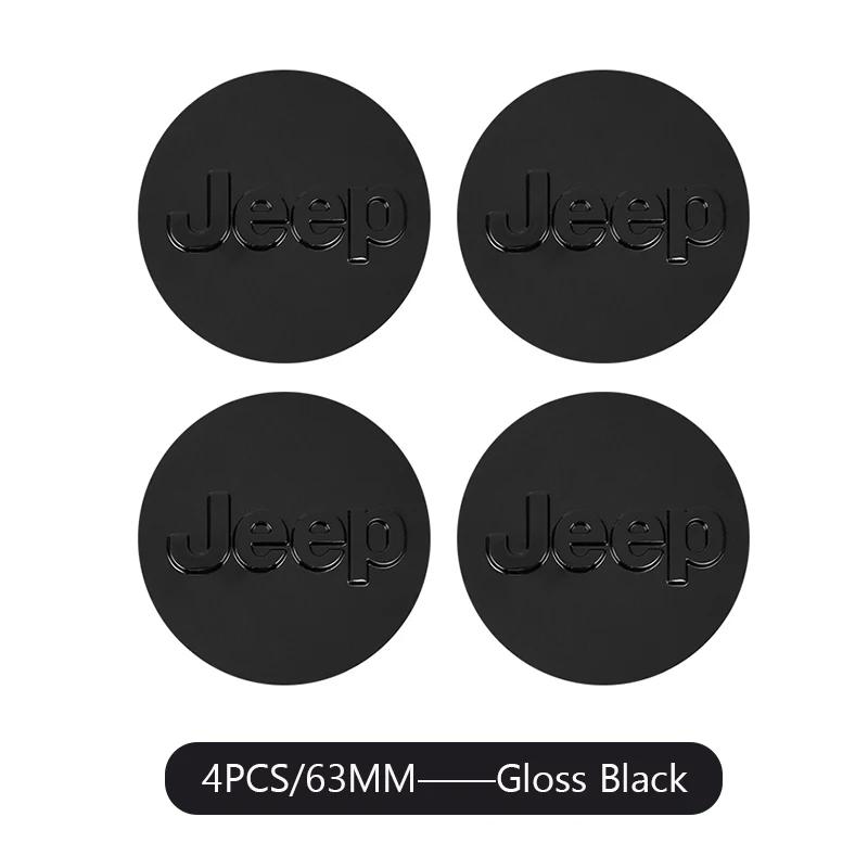 For Jeep 4PCS 55/63MM Car Wheel Center Hub Caps Cover For Jeep Grand Cherokee Wrangler JK Gladiator Compass Renegade Patriot