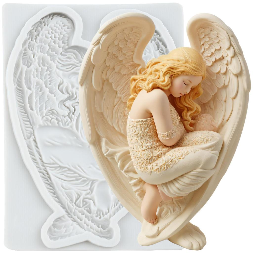 Angel Silicone Mold Angel Wing Fondant Molds Cake Decorating Tools Cupcake Topper Candy Sugar Craft Gum Paste Polymer Clay