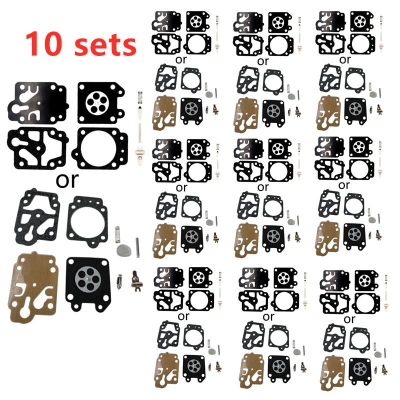10Sets/1Set Carburetor Carb Rebuild Shadow Gasket Diaphragms Repair For 26cc 33cc 43cc 49cc 52cc Motorbike Dirt Pit Bike Durable