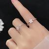 Korean Lucky Grass Flower Fashion Personalized Five Leaf Ring