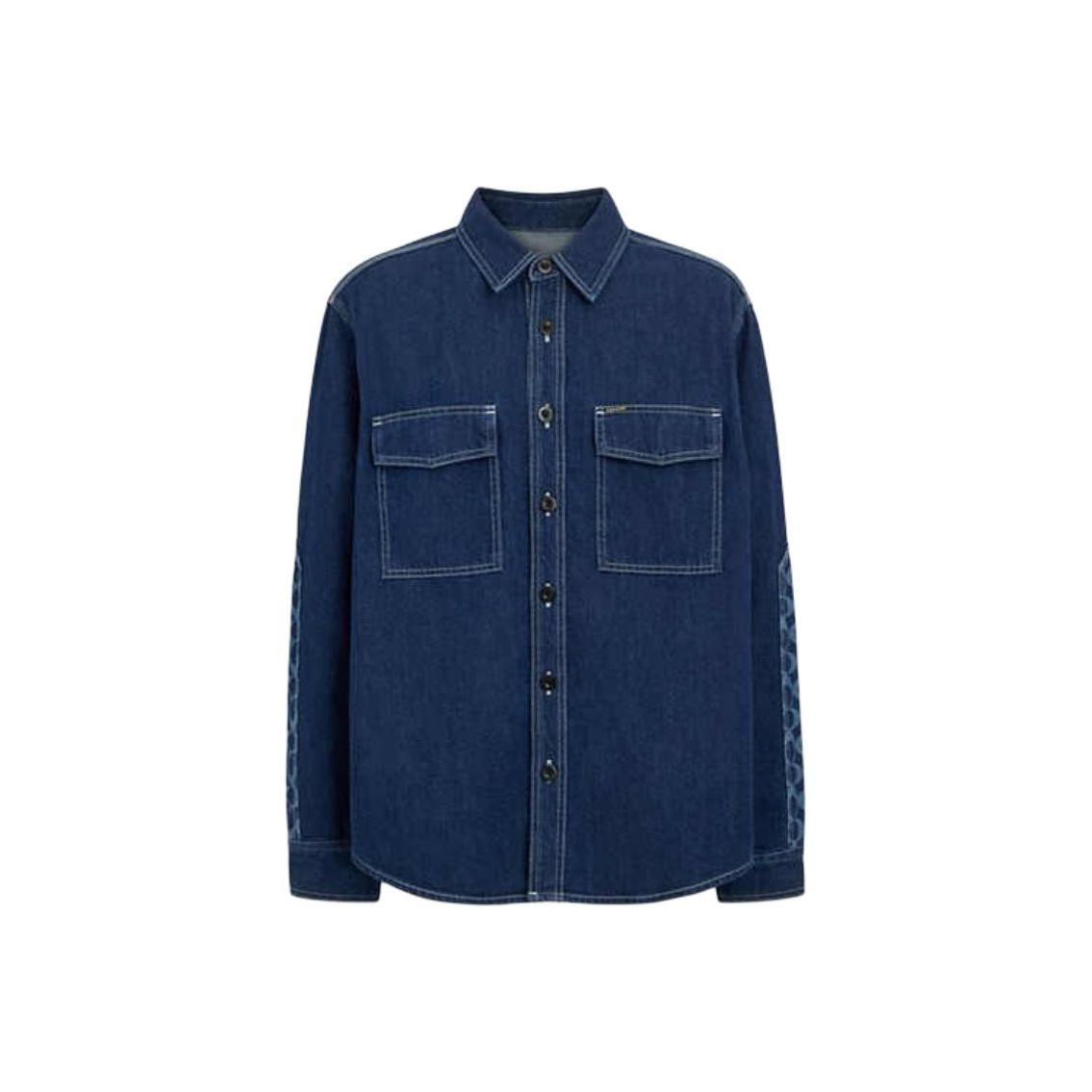 

Coach Однотонная рубашка с длинным рукавом для мужчин, рубашки, синяя CM799-COK L