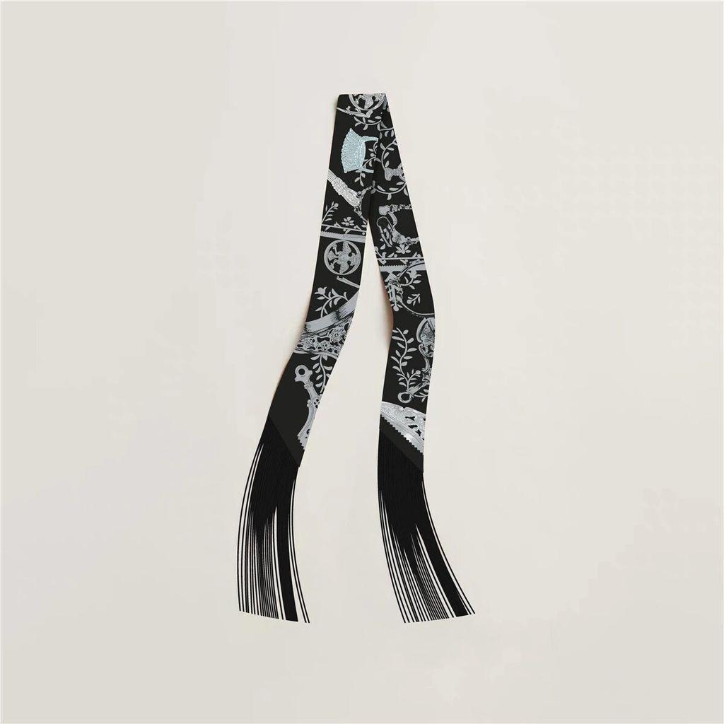 Dámská keprová hedvábná stuha v korejském stylu: Všestranný doplněk ke šále a tašce