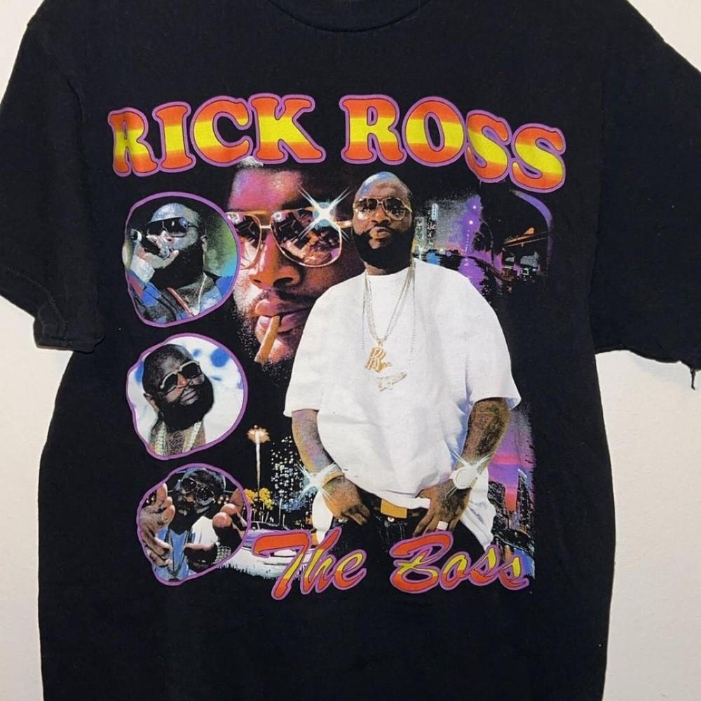 Винтажная футболка Рика Росса Тур Концерт S-5XL 1F2272 Унисекс Футболка M
